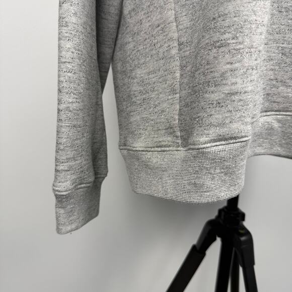 Peloton Piped Crewneck Pullover Gray Cotton Blend Lightweight Sweater New XL - Picture 6 of 10